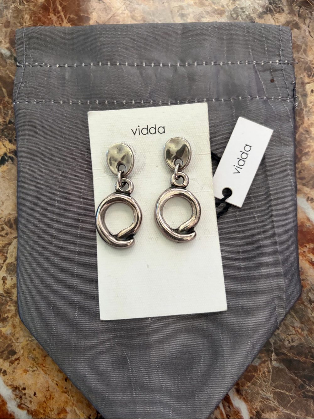 New Vidda Silver Swirl Drop Earrings